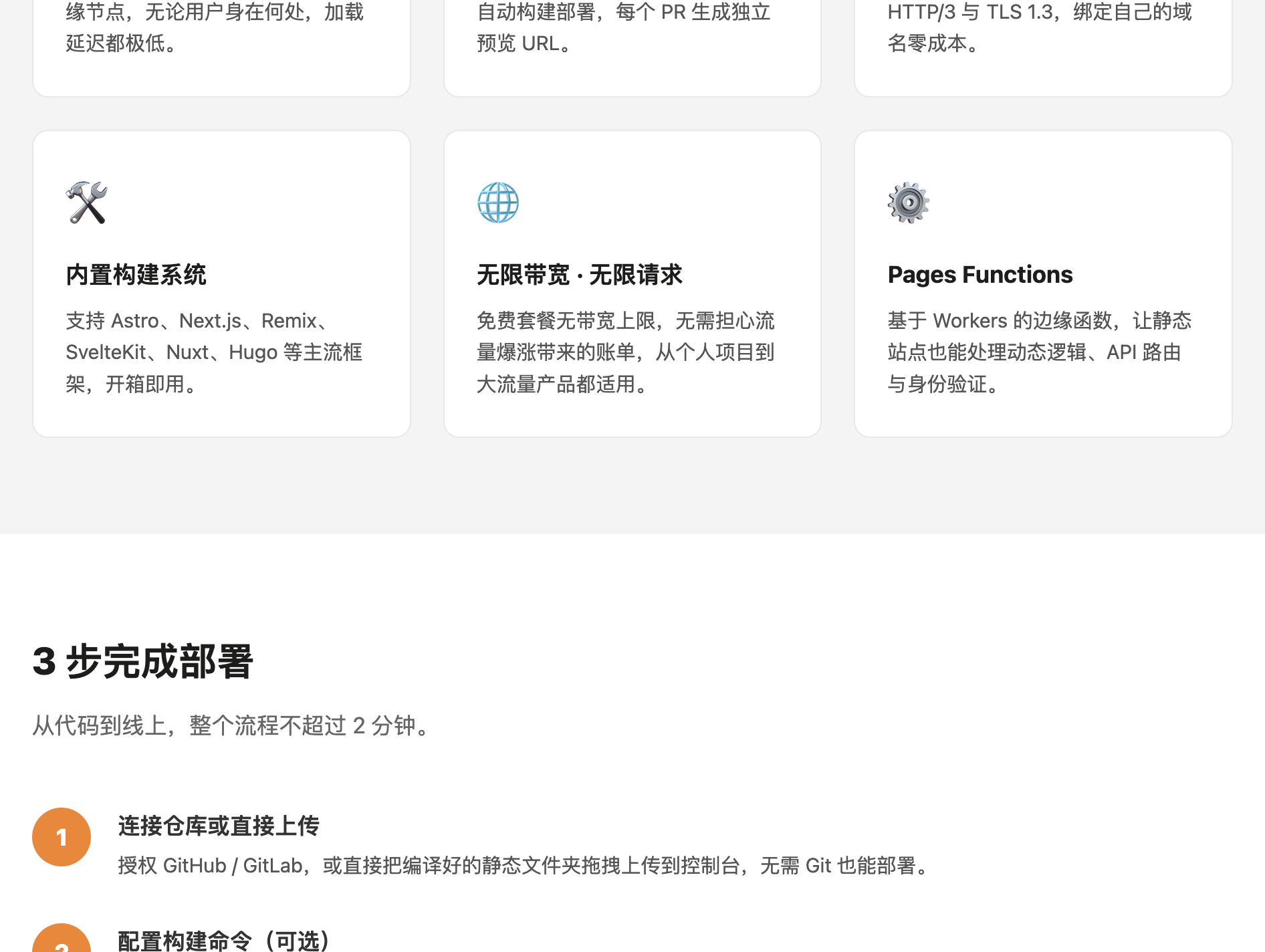 功能特性区
